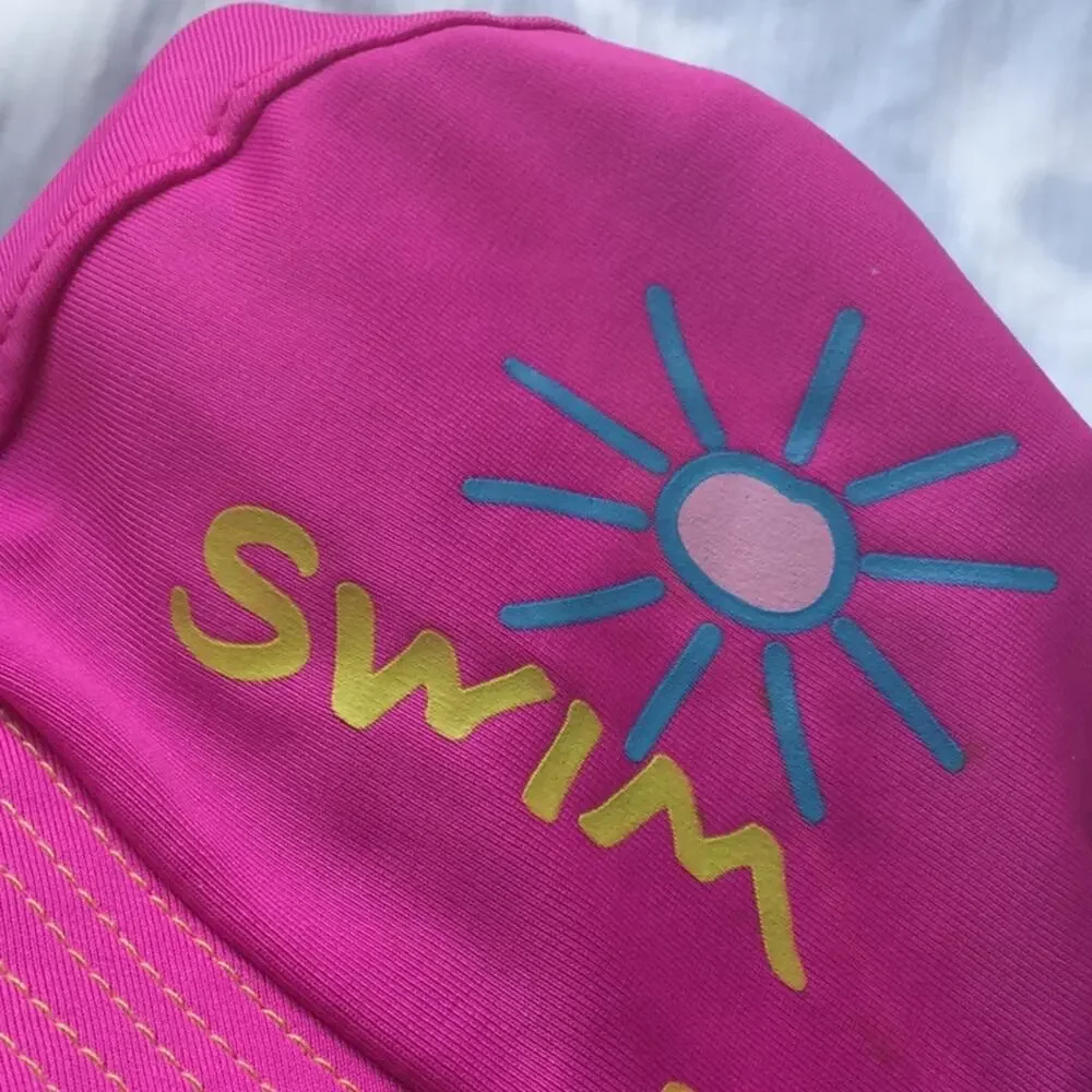 Speedo pink swim hat UPF 50 like new baby size material like a thick swinsuit